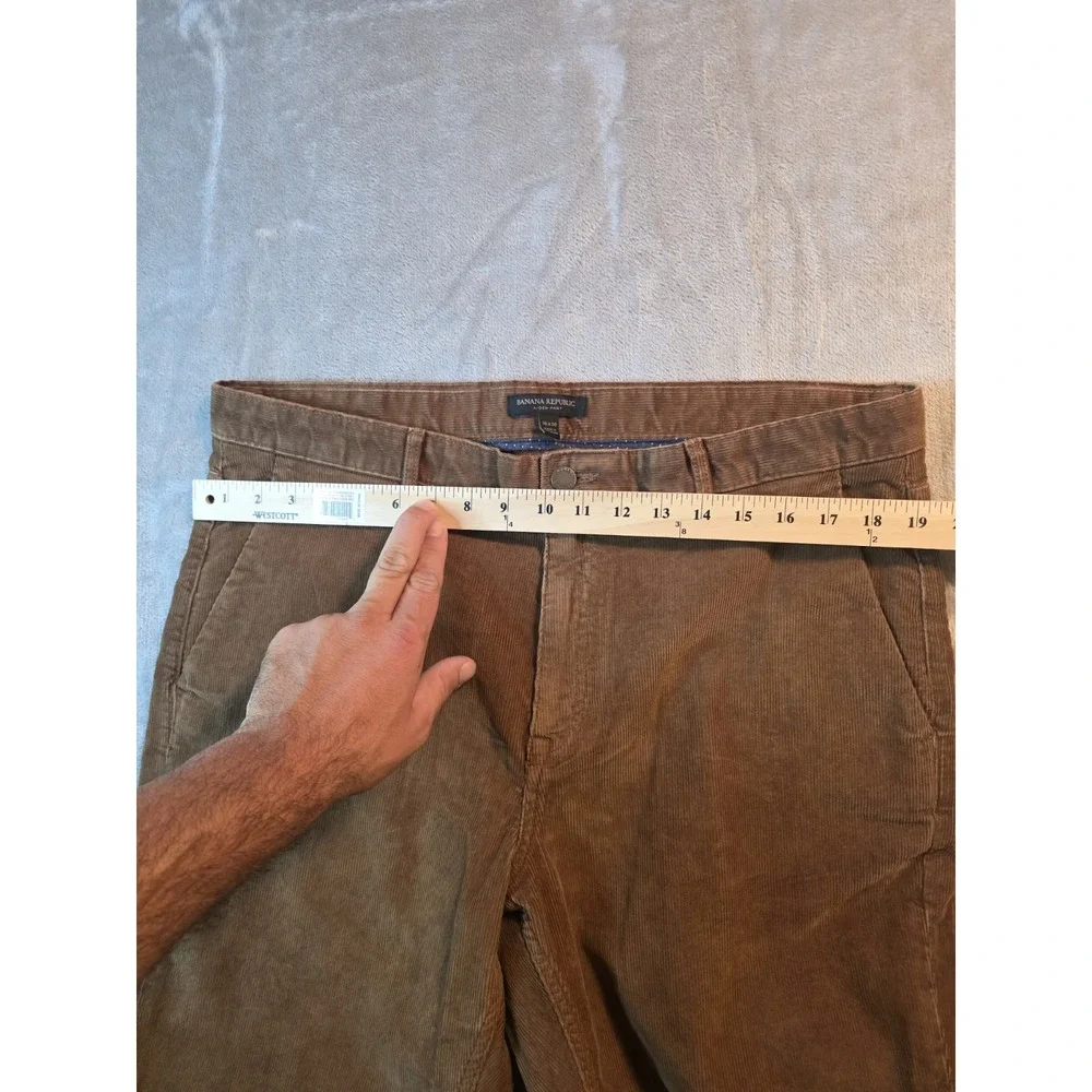 Banana Republic Mens Pants 36x30 Brown Corduroy Aiden Straight Casual Cotton